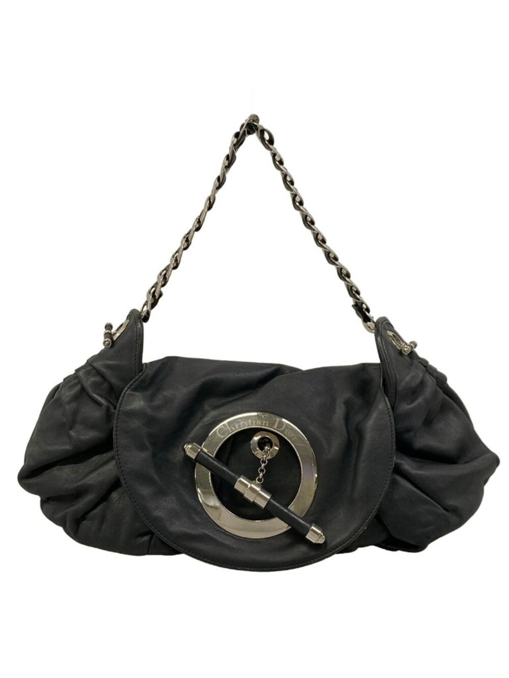 Dior Shoulder Bag Jazz Club Black Leather - Picture 1 of 15